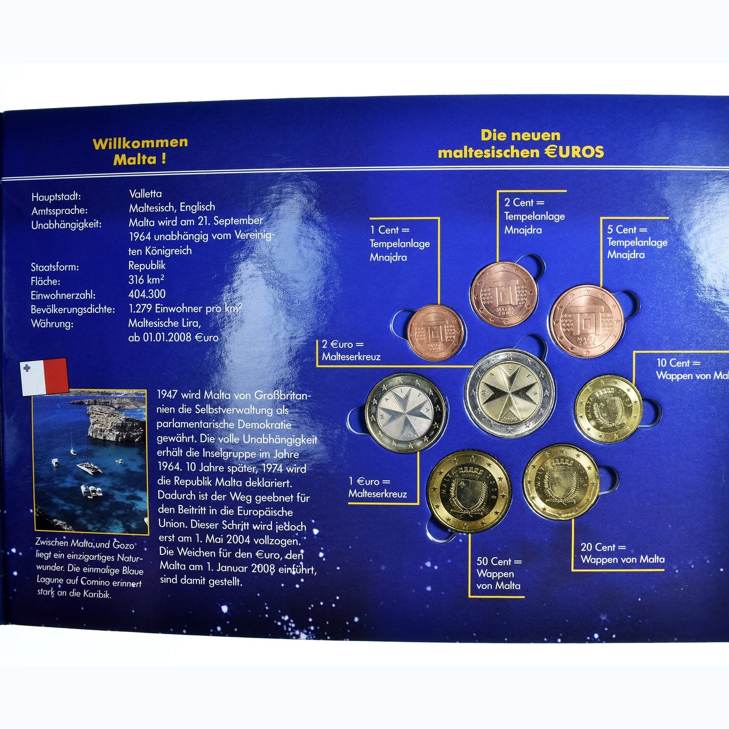 Malta,
1 cent za 2 euro,
Euro-Start na Malcie