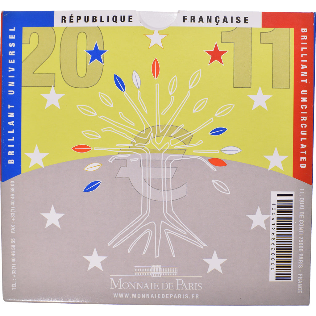 Francja,
1 cent za 2 euro,
2011