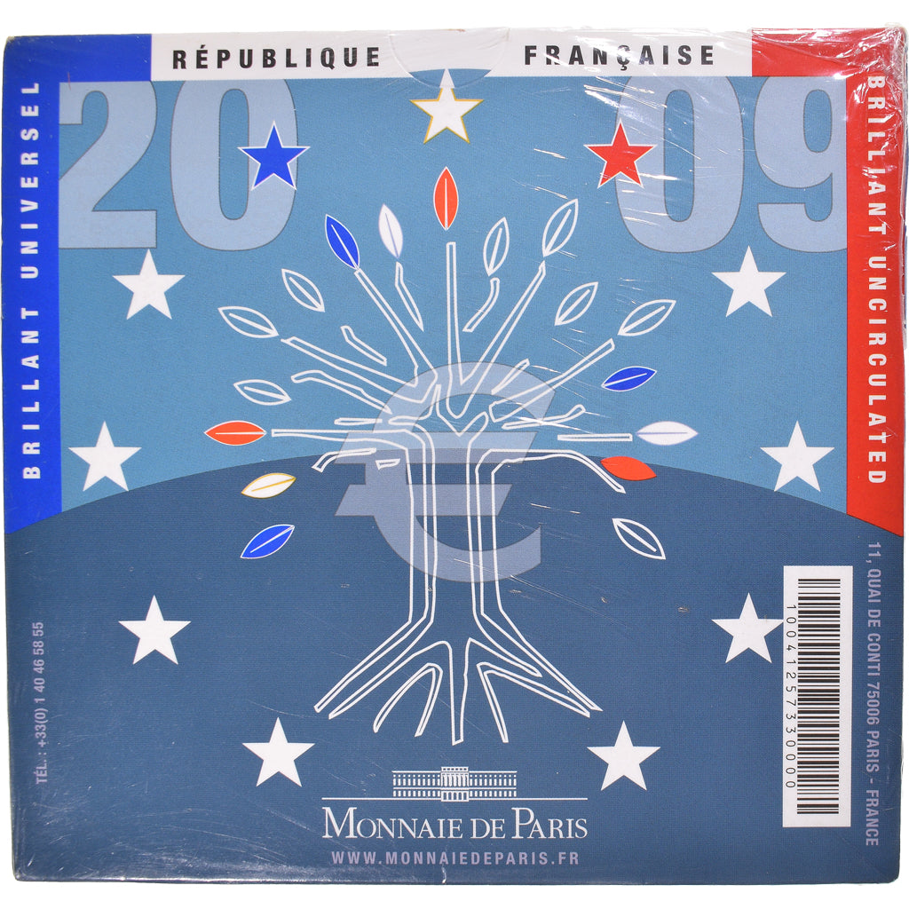Francja,
1 cent za 2 euro,
2009