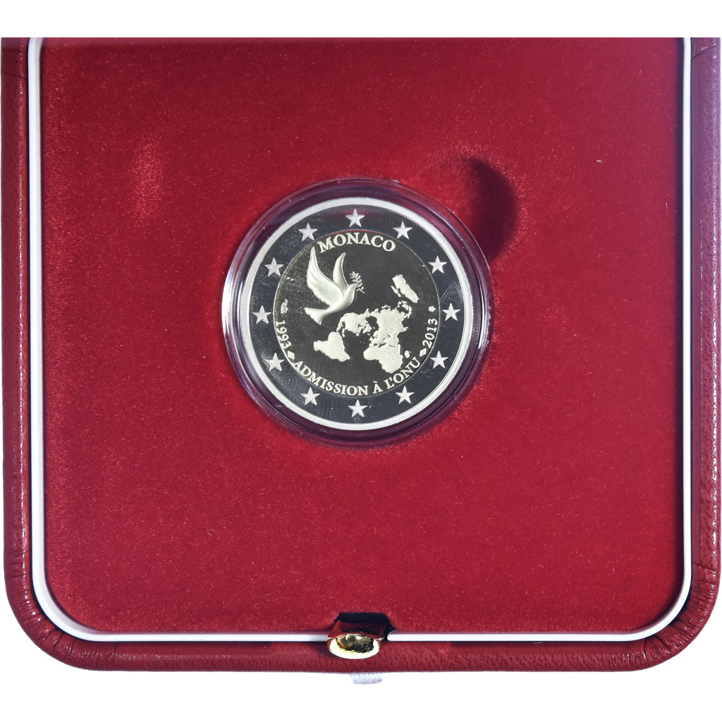 Monako,
2 euro,
Zulassung à l'O.N.U.