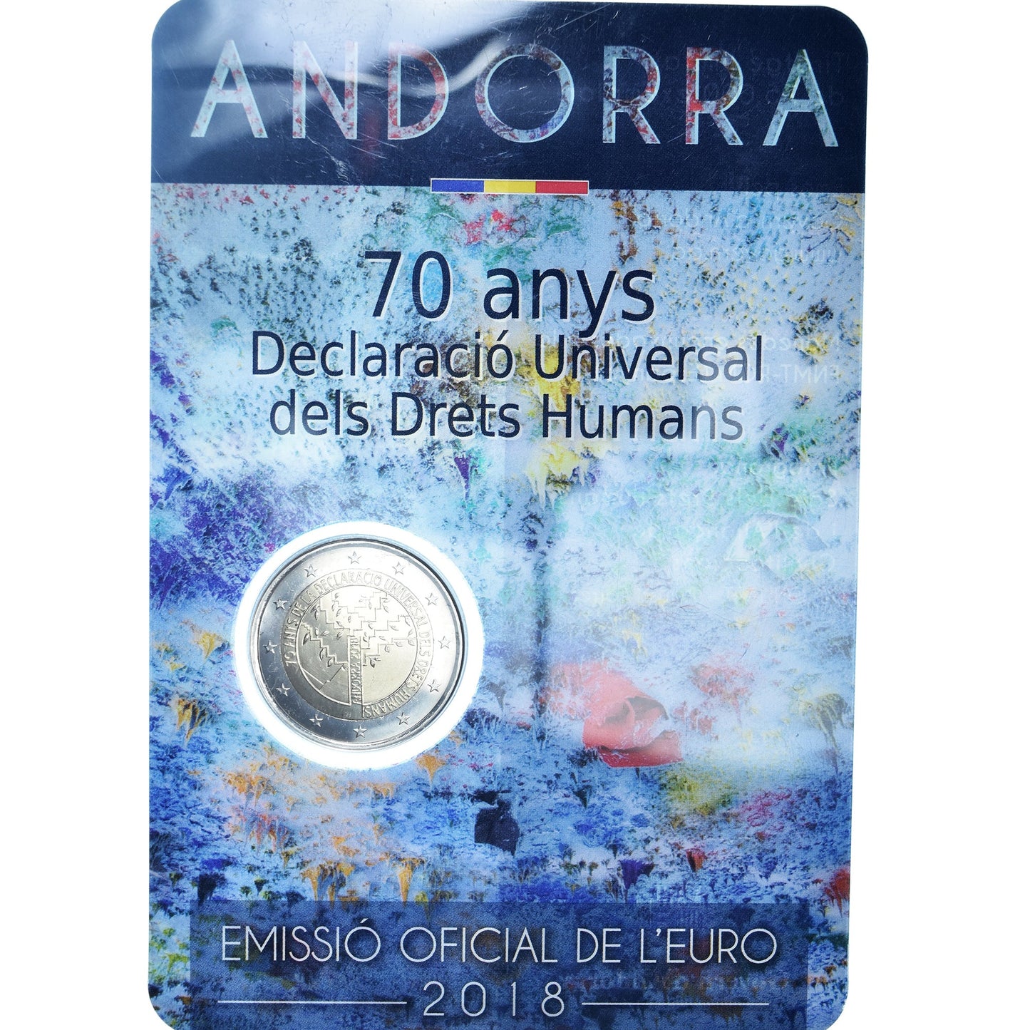 Andora,
2 euro,
Droits de l'homme
