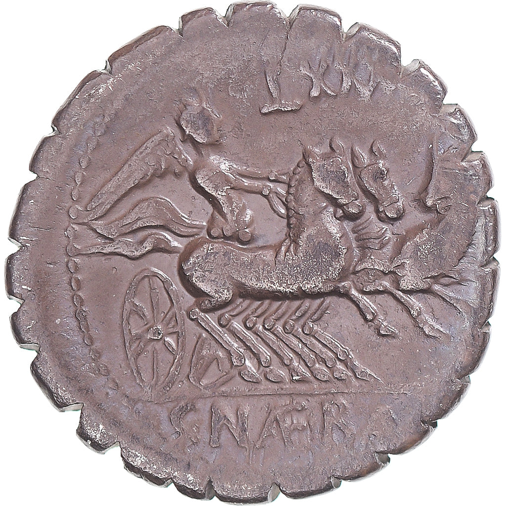 Moneta,
Naevia,
Denar Serratus