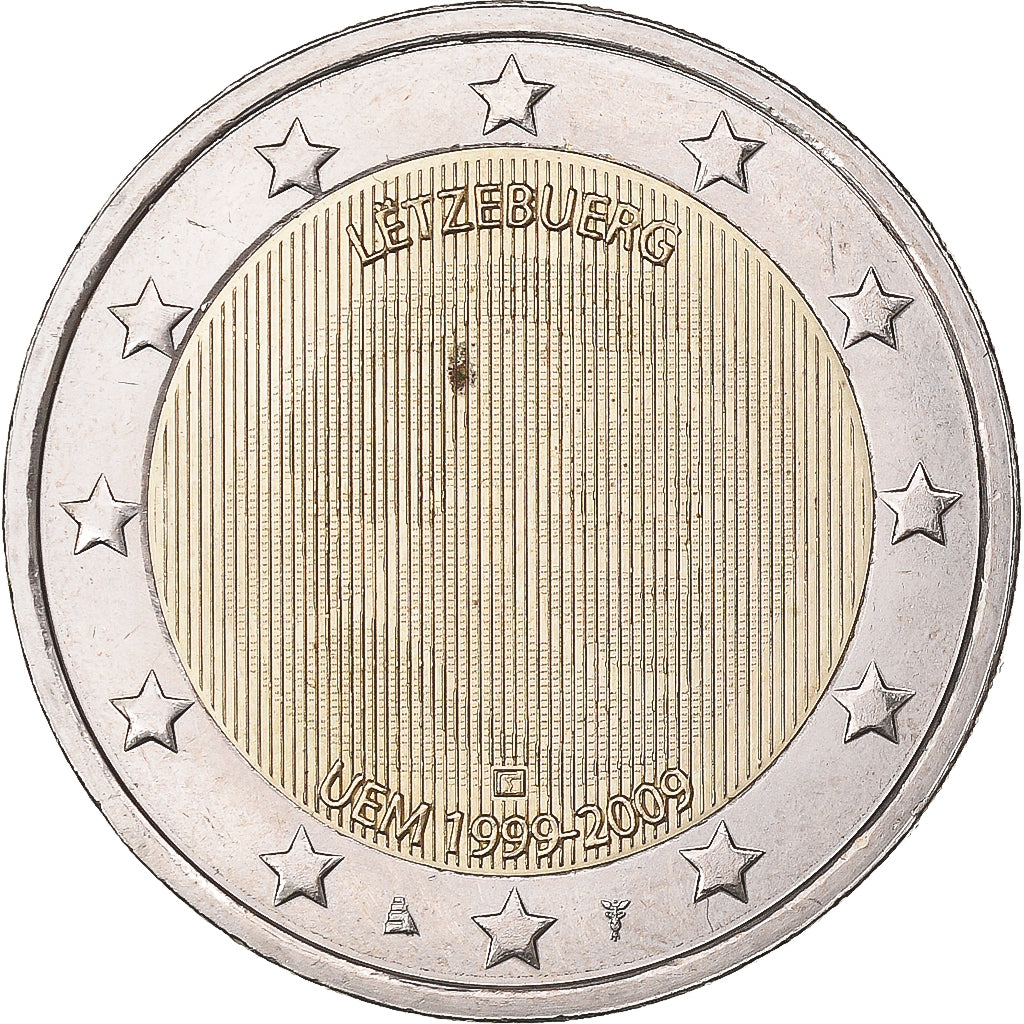 Luksemburg,
2 euro,
10. Jahrestag der Europäischen Währungsunion