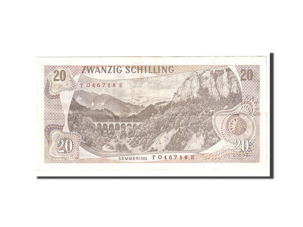 Banknot,
Austria,
20 szylingów