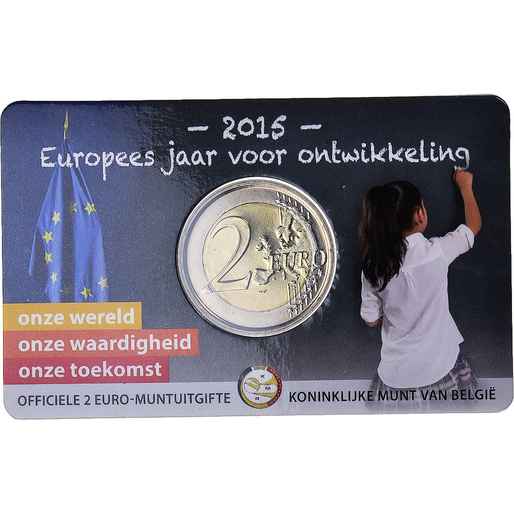 Belgia,
2 euro,
Europäisches Entwicklungsjahr