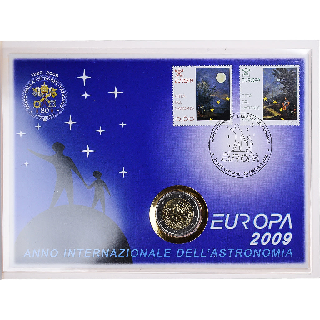 Watykan,
2 euro,
Année Internationale de l'Astronomie