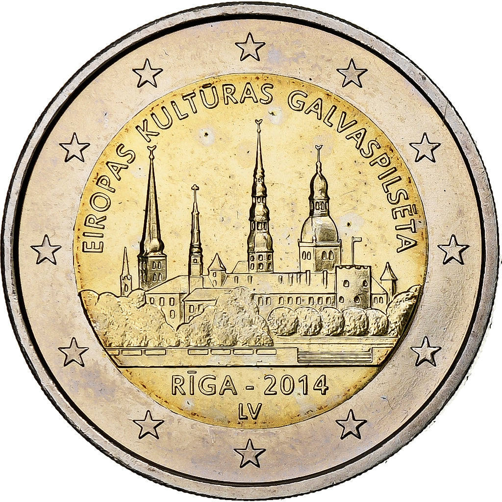 Lettland,
2 euro,
Eiropas Kulturas Galvaspilseta