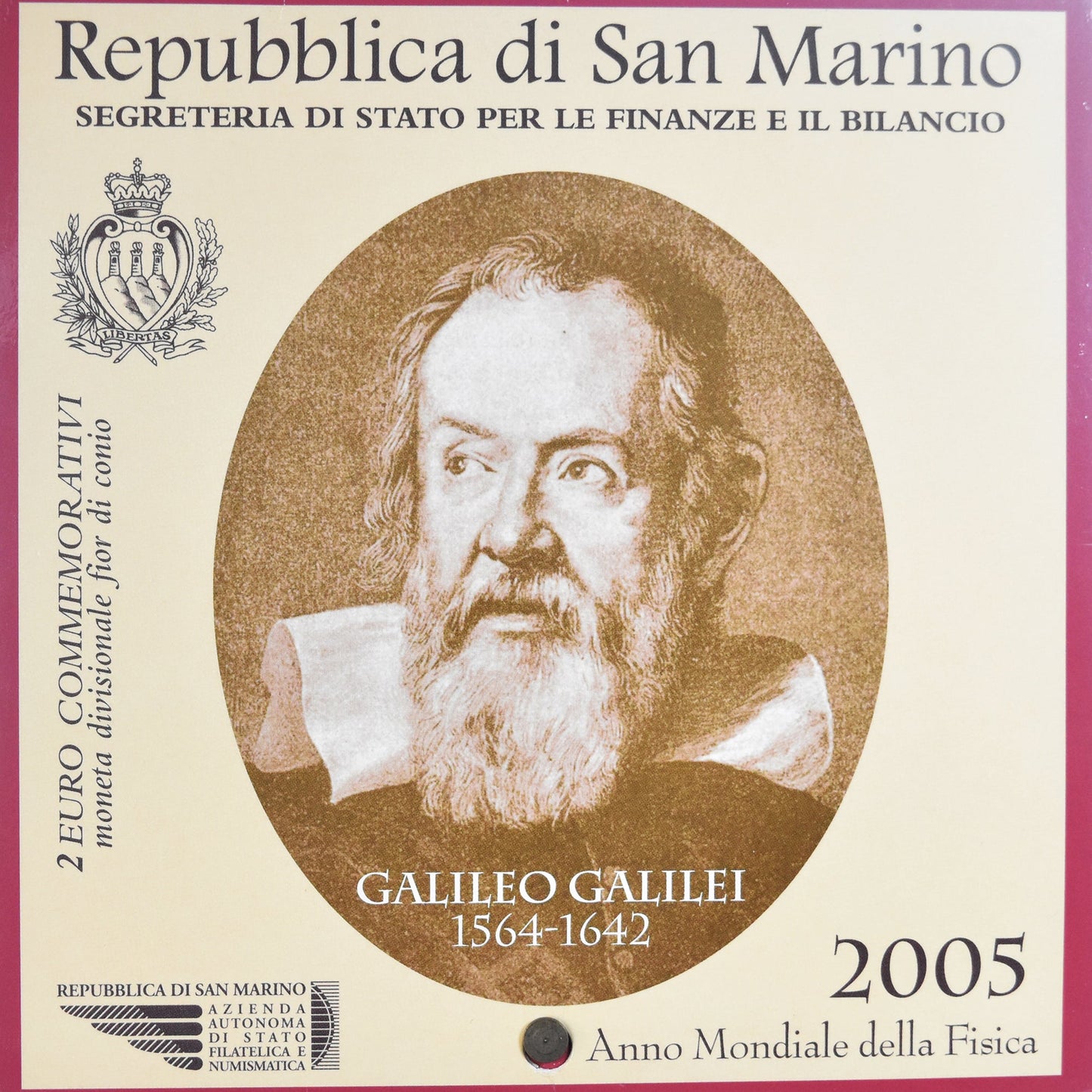 Münze,
San Marino,
Galileo Galilei