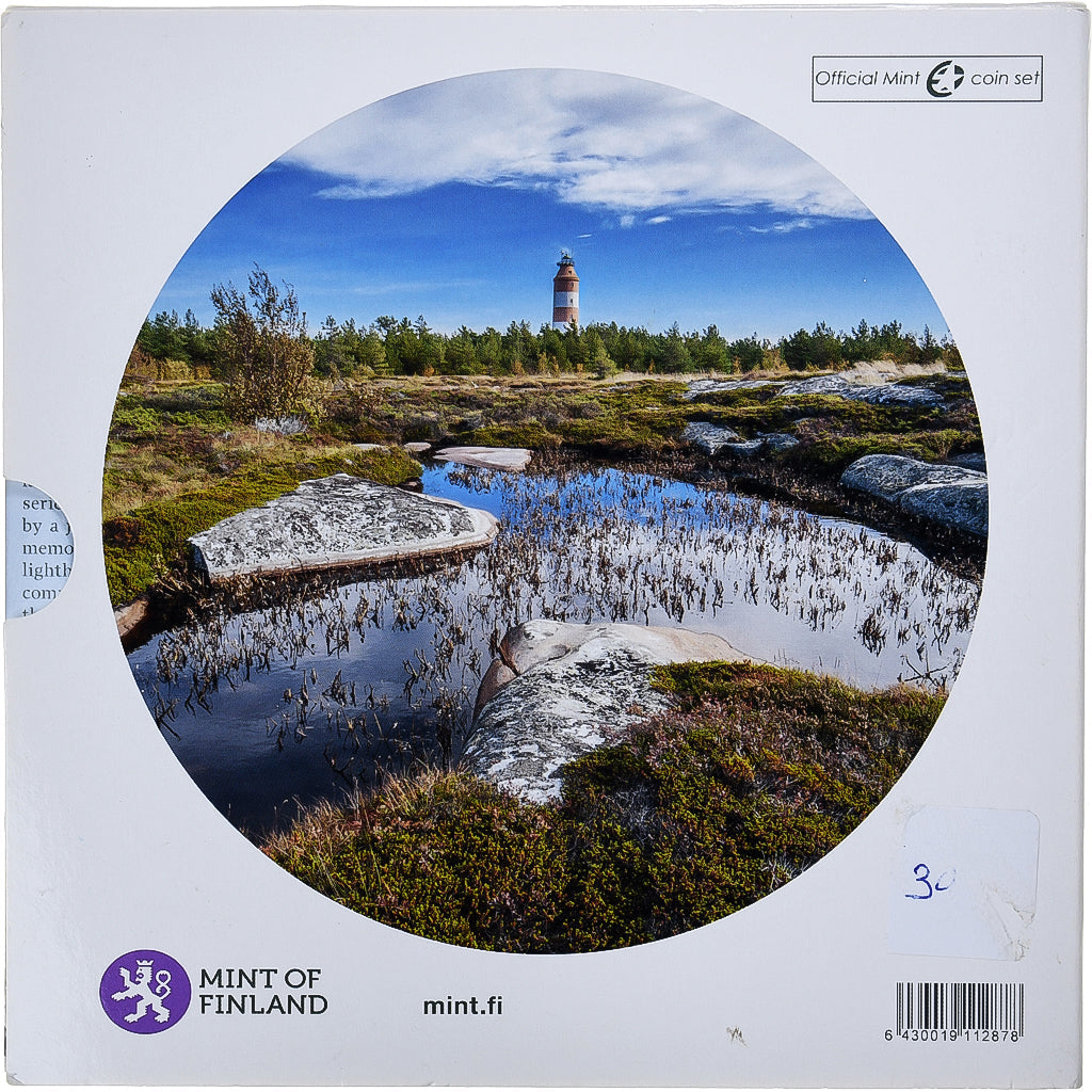 Finlandia,
Setze 1 ct. - 2 Euro + Jeton,
Isokari-Leuchtturm
