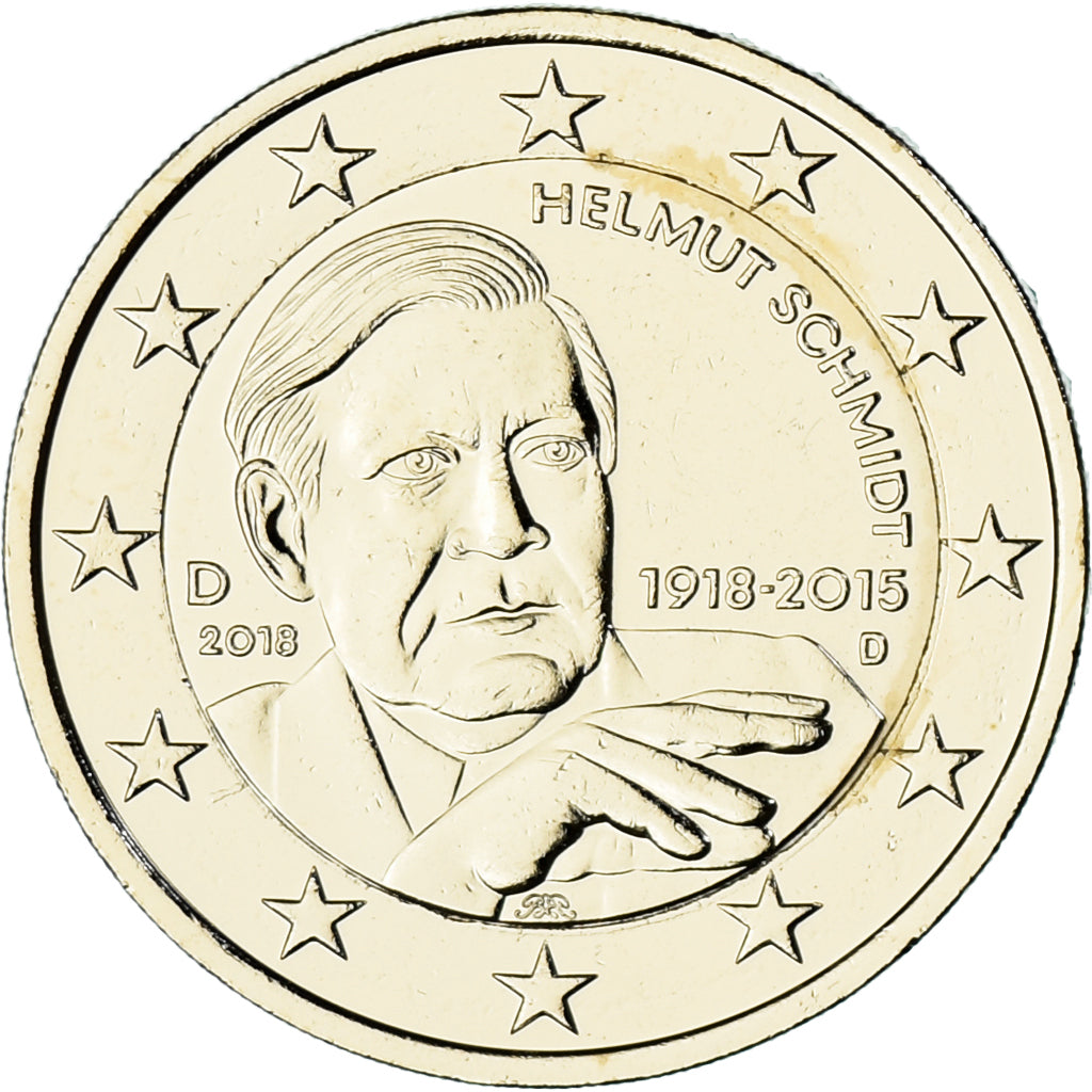 Niemcy,
2 euro,
2018