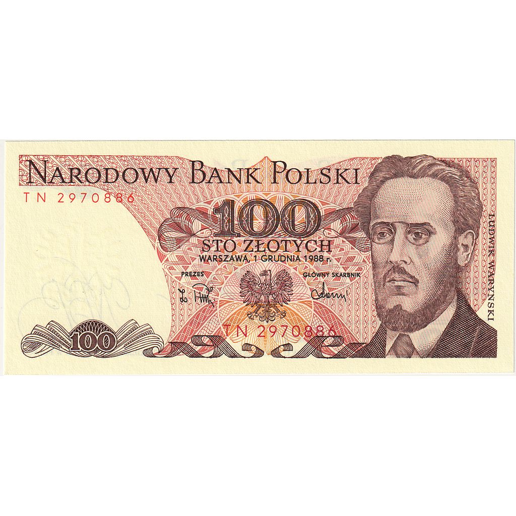 Banknot,
Polska,
100 złotych