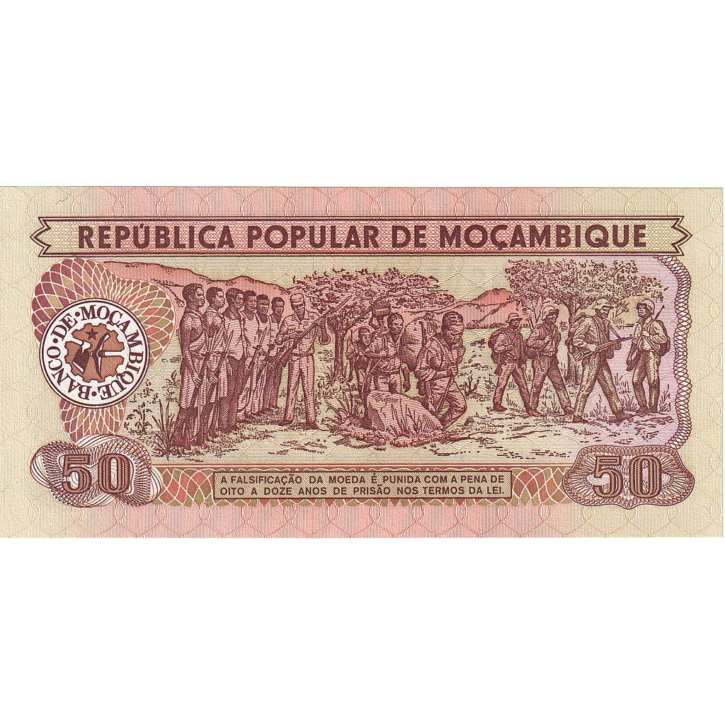 Banknot,
Mozambik,
50 Metyjczyków