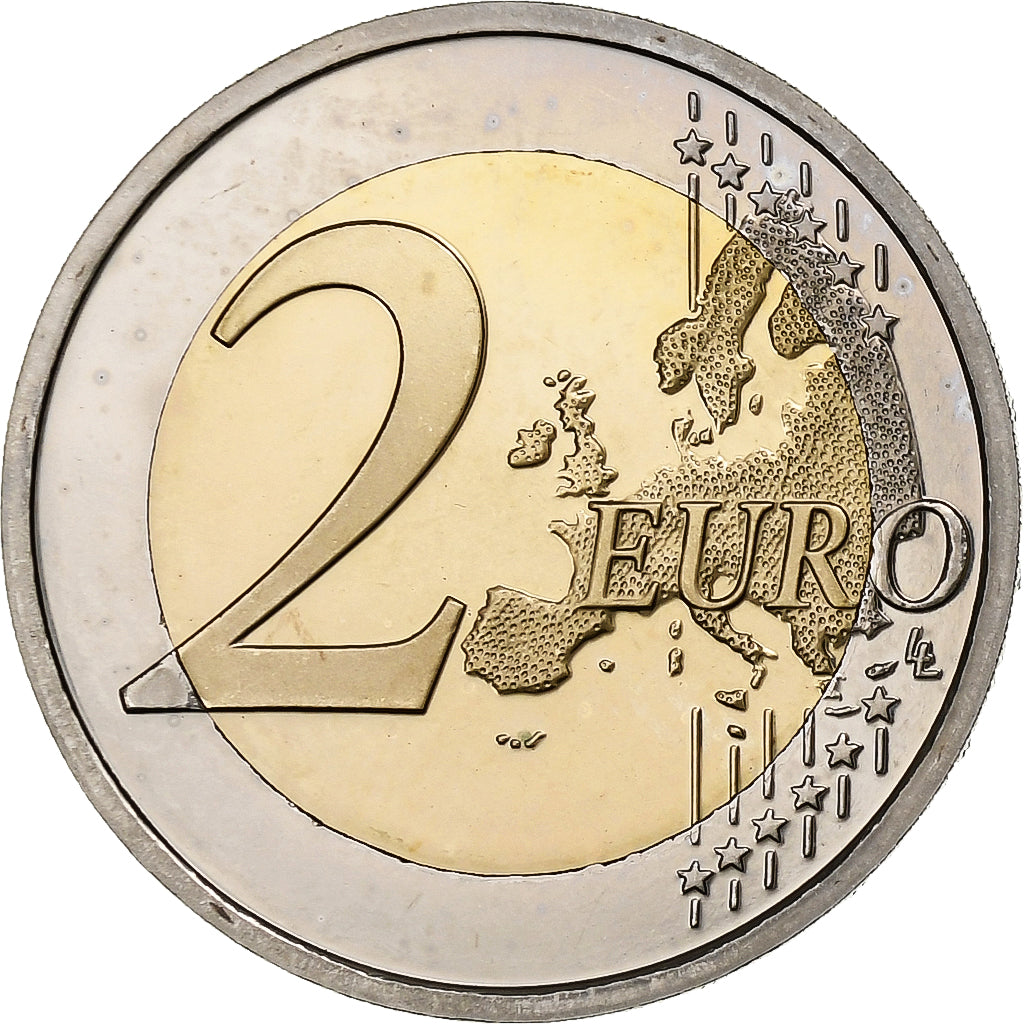 Belgia,
2 euro,
30 Jahre Flagge der Europäischen Union