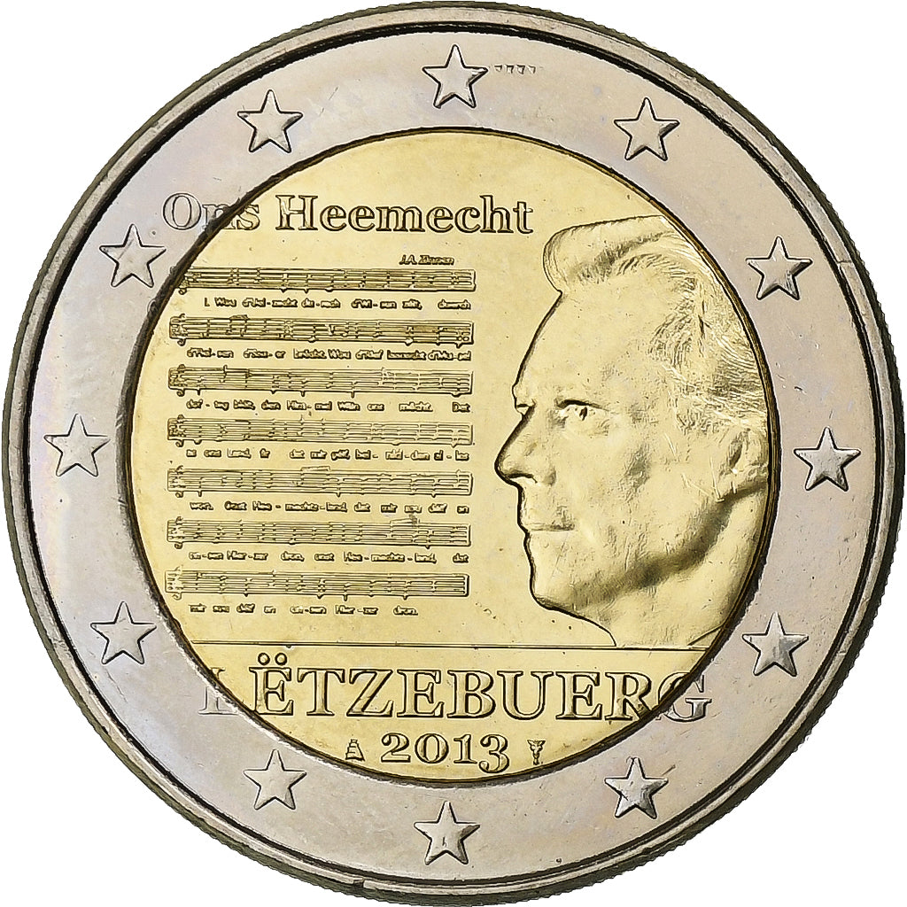 Luksemburg,
2 euro,
Hymn Narodowy Heinrichs I