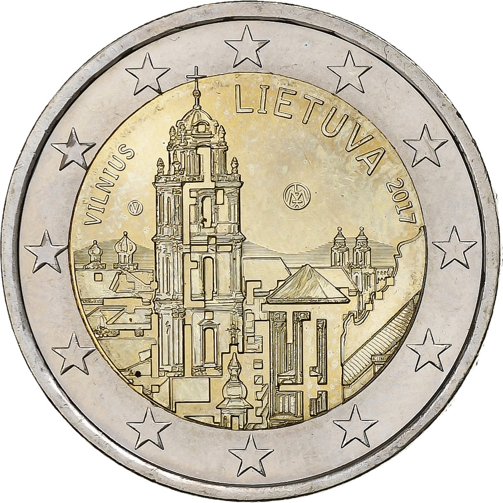 Litwa,
2 euro,
Wilno – Hauptstadt der Kultur und Kunst
