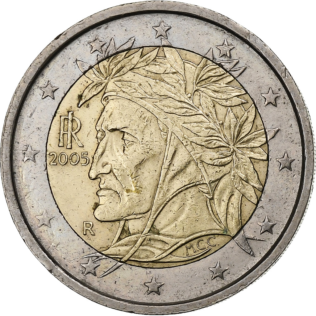 włoski,
2 euro,
Raffaello von Dante Alighieri