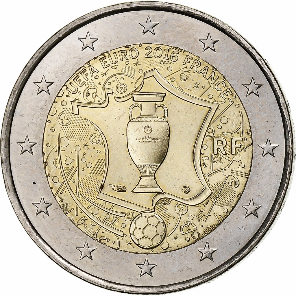 Francja,
2 euro,
Fußball-Europameisterschaft 2016