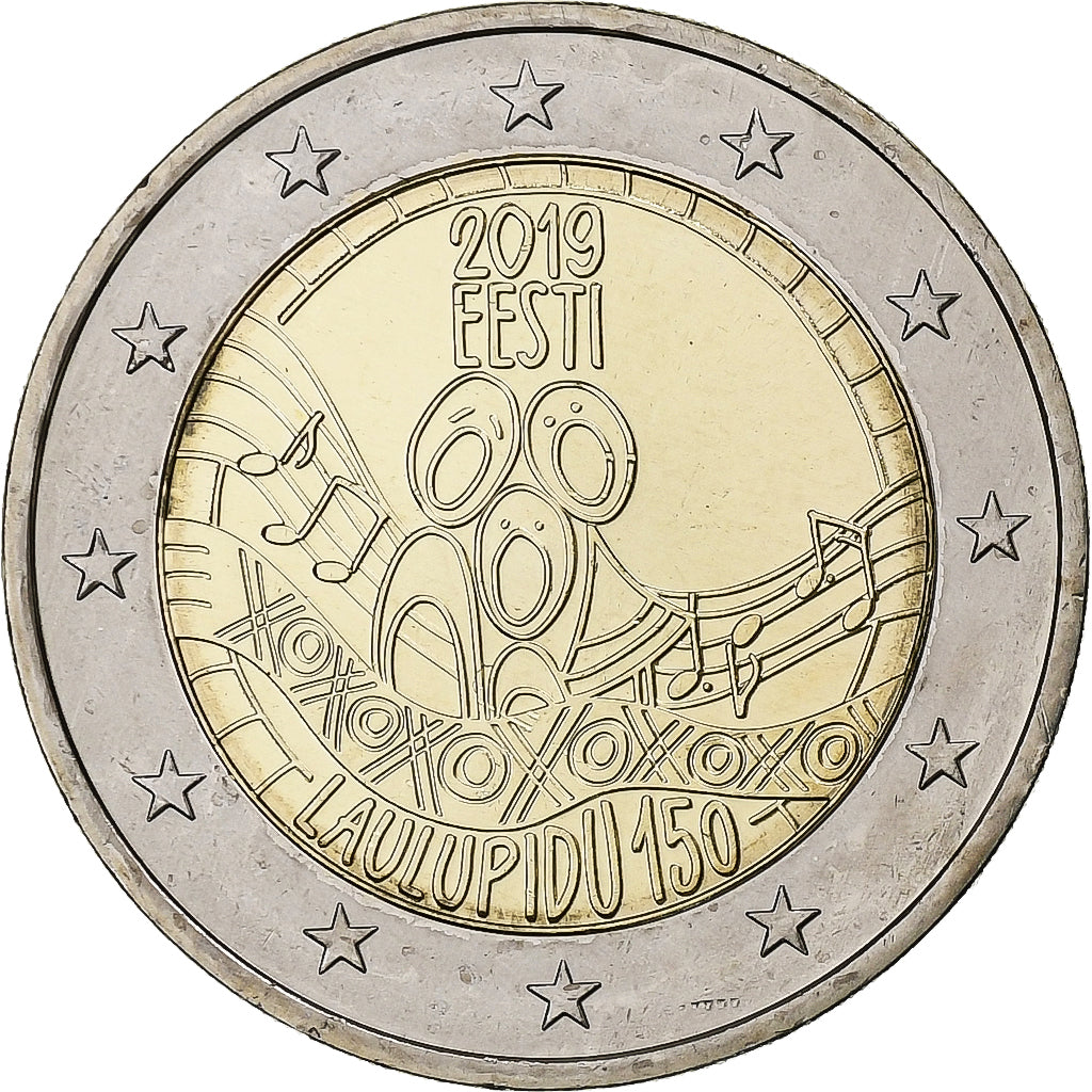 Estland,
2 euro,
Festiwal des Liedes von Estland