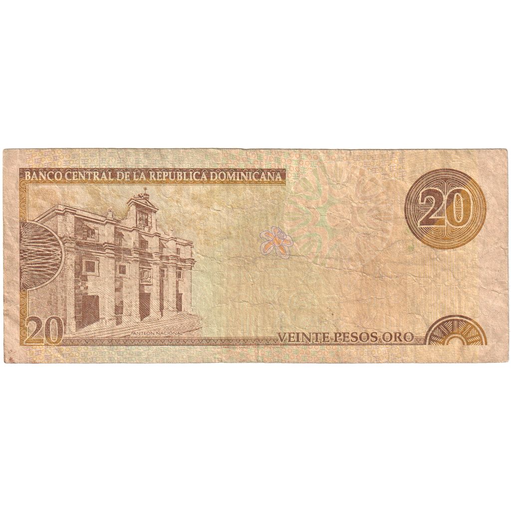 Dominikana,
20 peso Oro,
2000