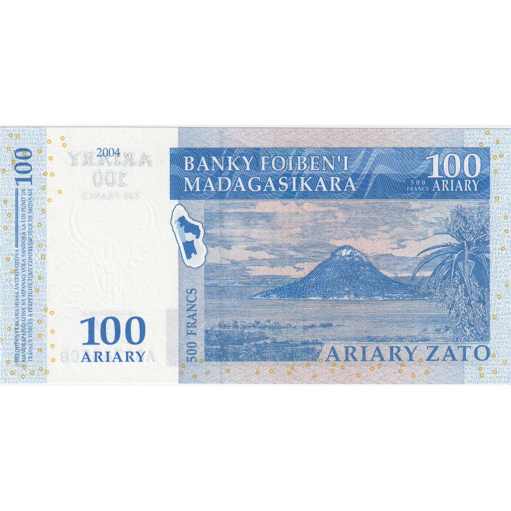 Madagaskar,
100 ariarów,
2004
