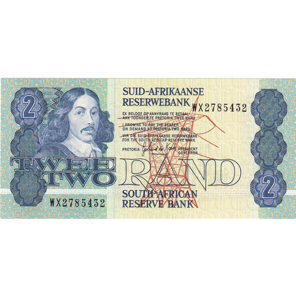 Republika Południowej Afryki,
2 Rand,
UNC(65-70)