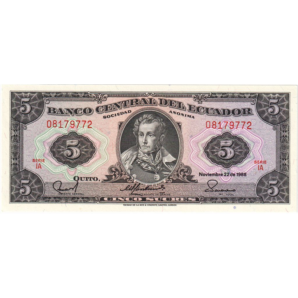 Ekwador,
5 Sucre,
1988-11-22