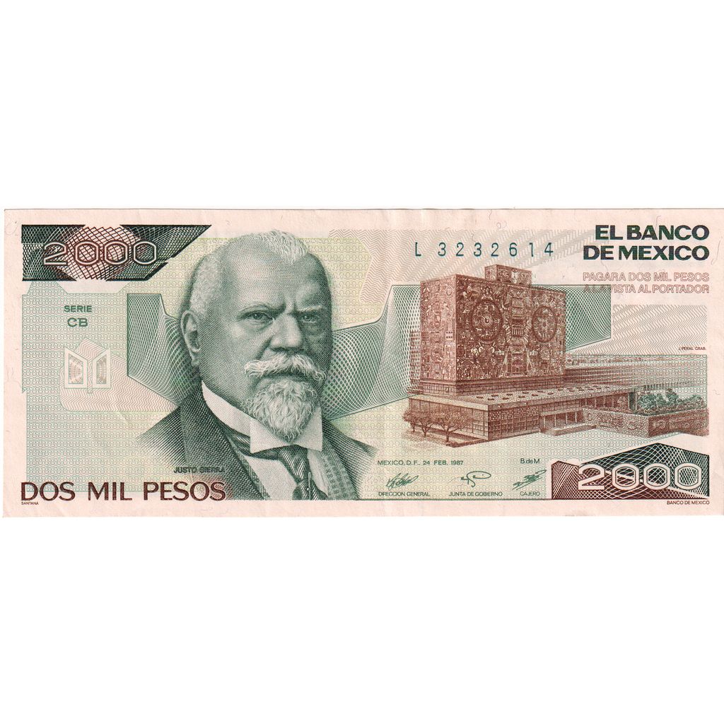 Meksyk,
2000 Peso,
24.02.1987