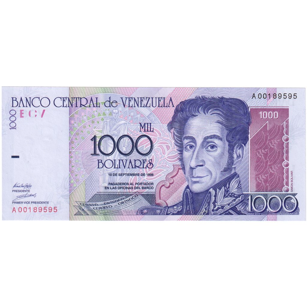 Wenezuela,
1000 boliwarów,
10.09.1998