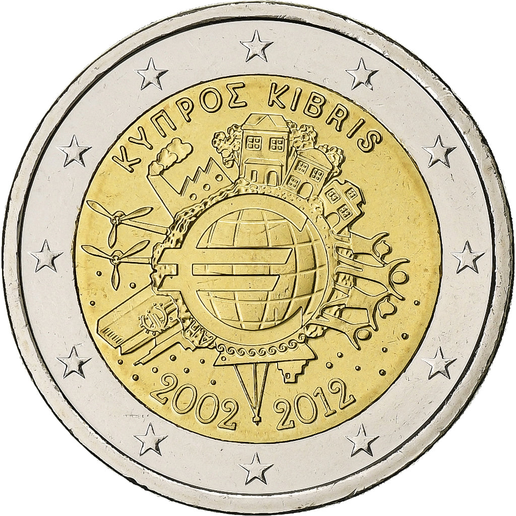 Zypern,
2 euro,
Euro 2002-2012