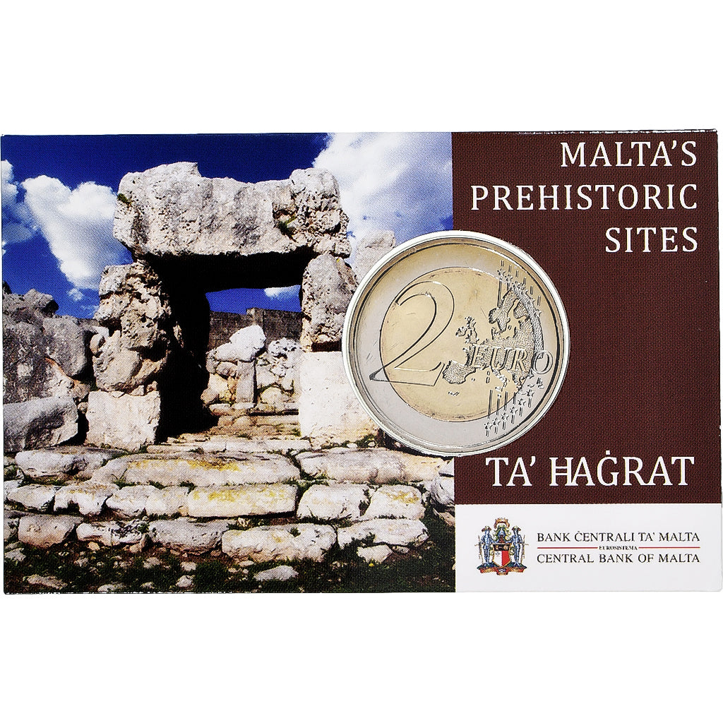 Malta,
2 euro,
Ta' Hagrat-Tempel