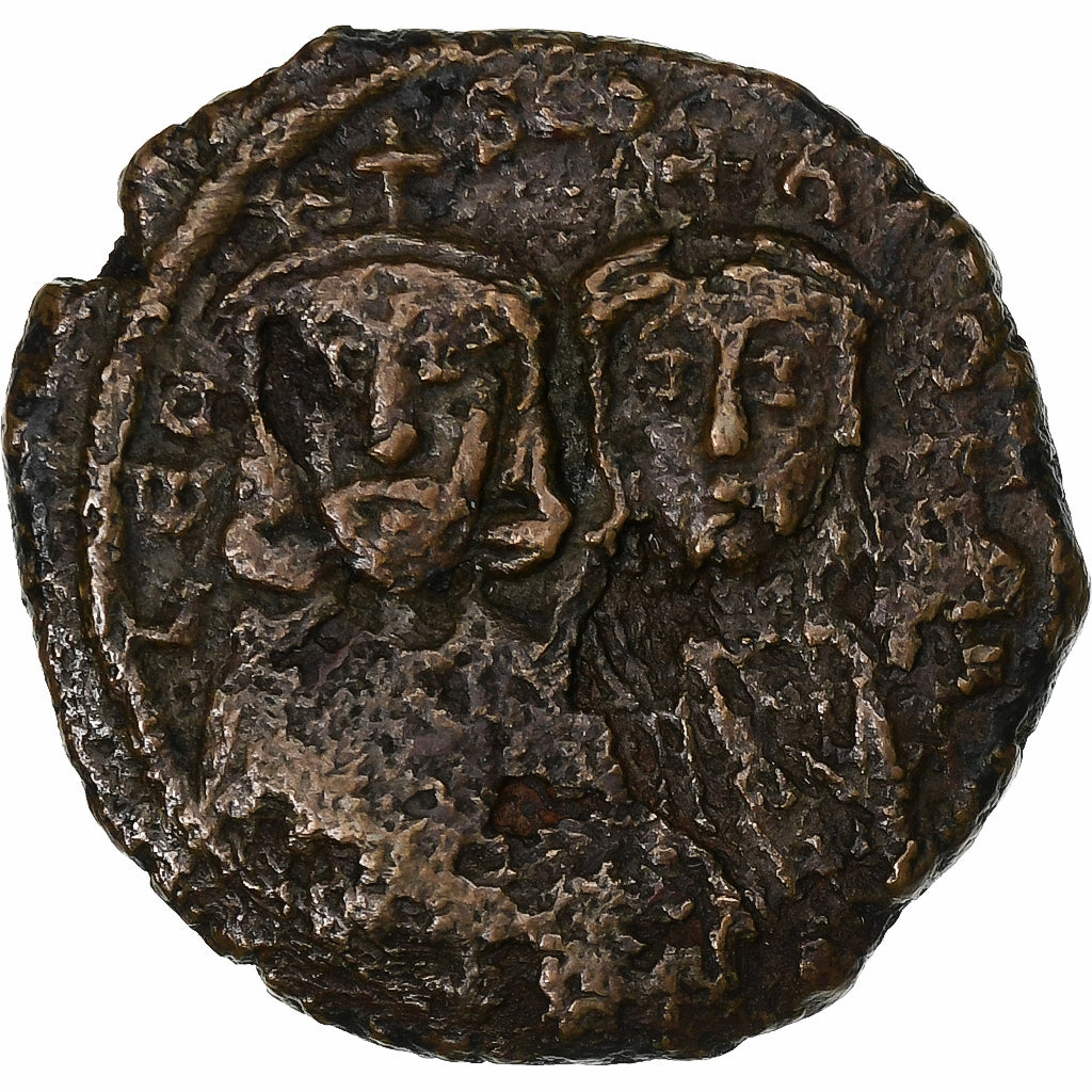 Leon V z Konstantynem,
Follis,
813-820