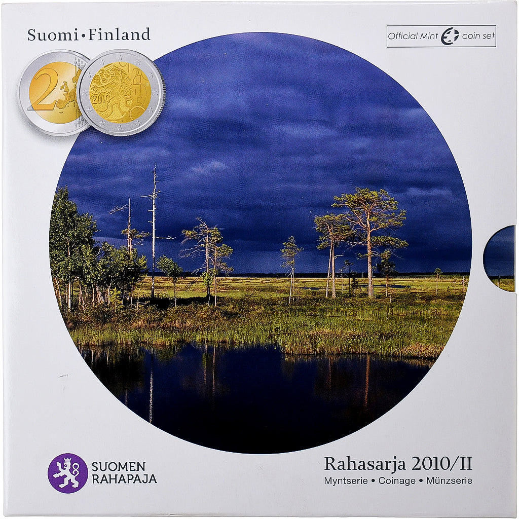 Finlandia,
Setze 1 ct. - 2 Euro + 2 €,
2010