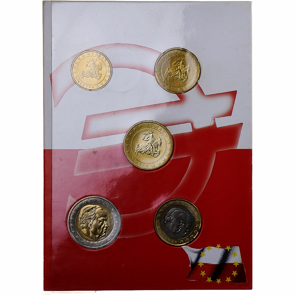Monako,
Rainier III i Albert,
Schatulle 10. Jh. - 2 euro