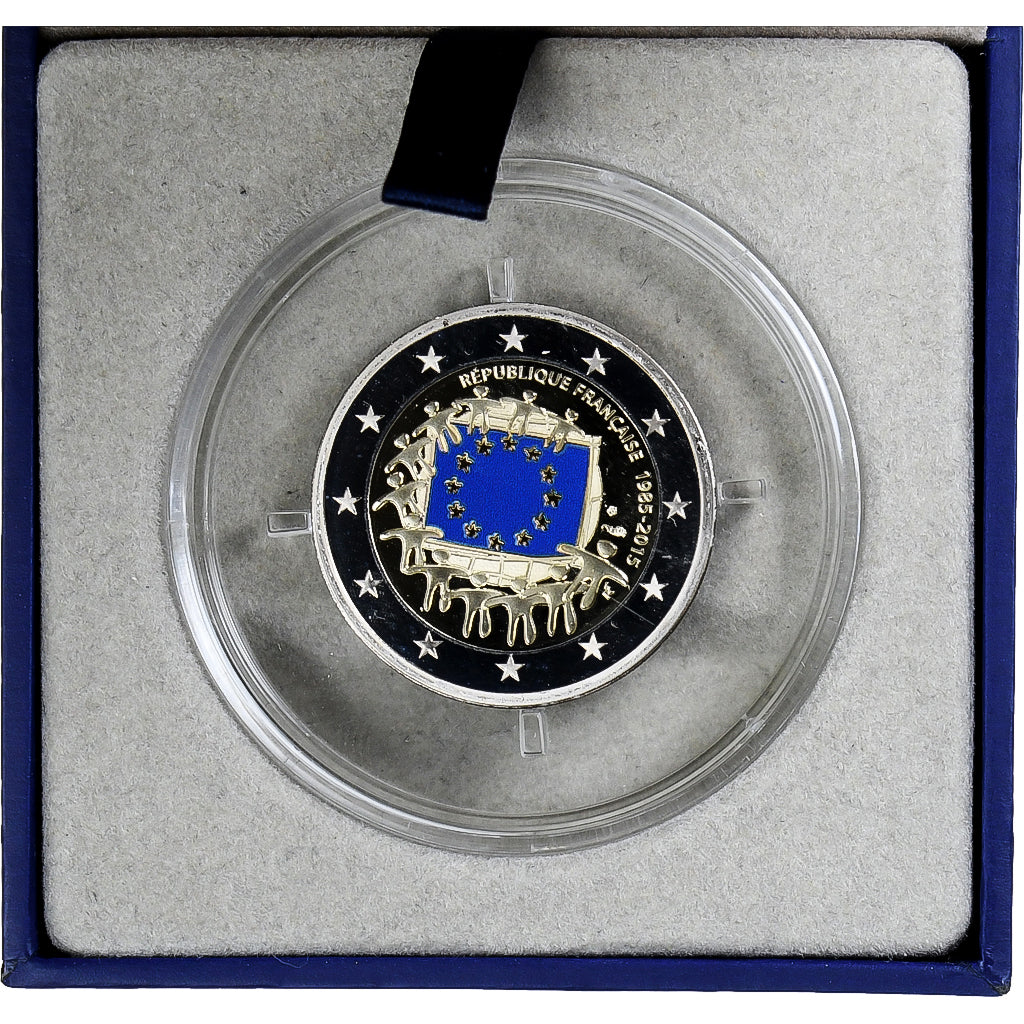 Francja,
2 euro,
Europäischer Vorhang