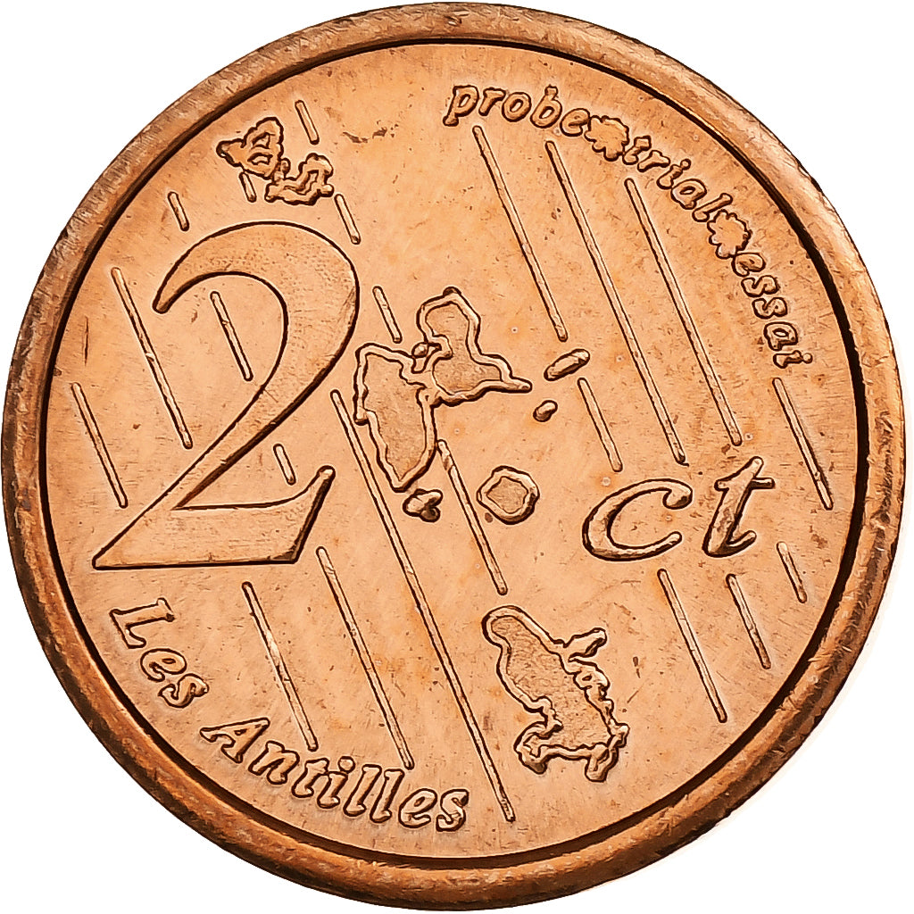 Martynika,
2 eurocenty,
Fantasie-Euro-Muster