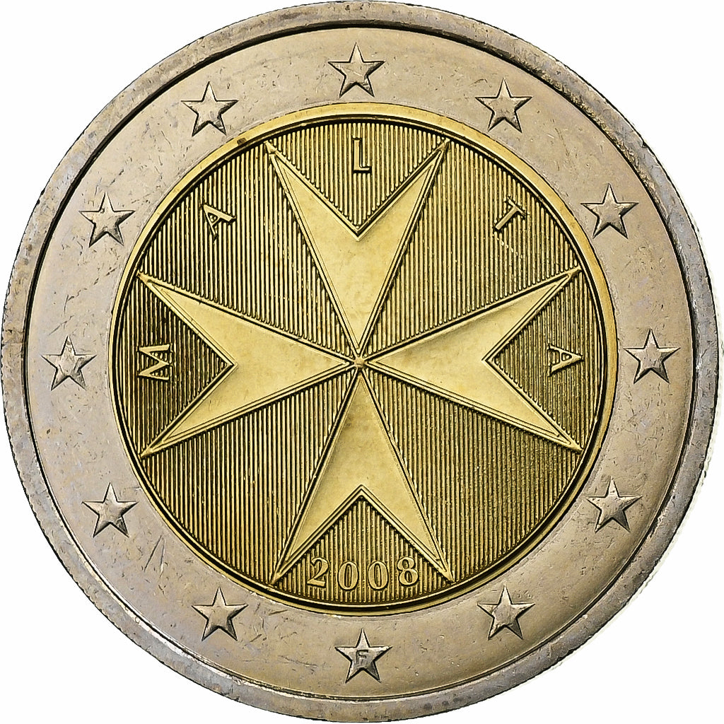 Malta,
2 euro,
BU