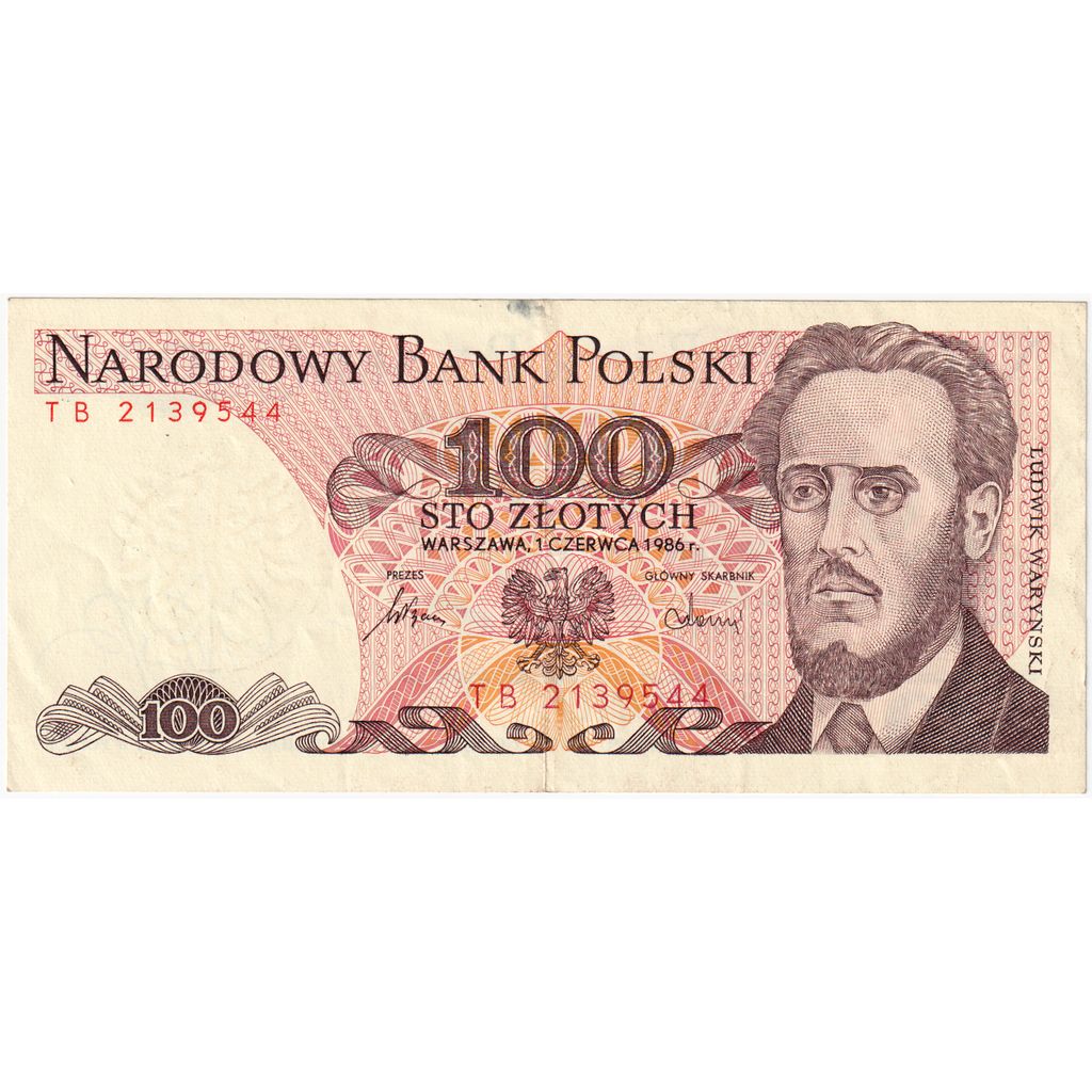 Polska,
100 złotych,
1986-06-01