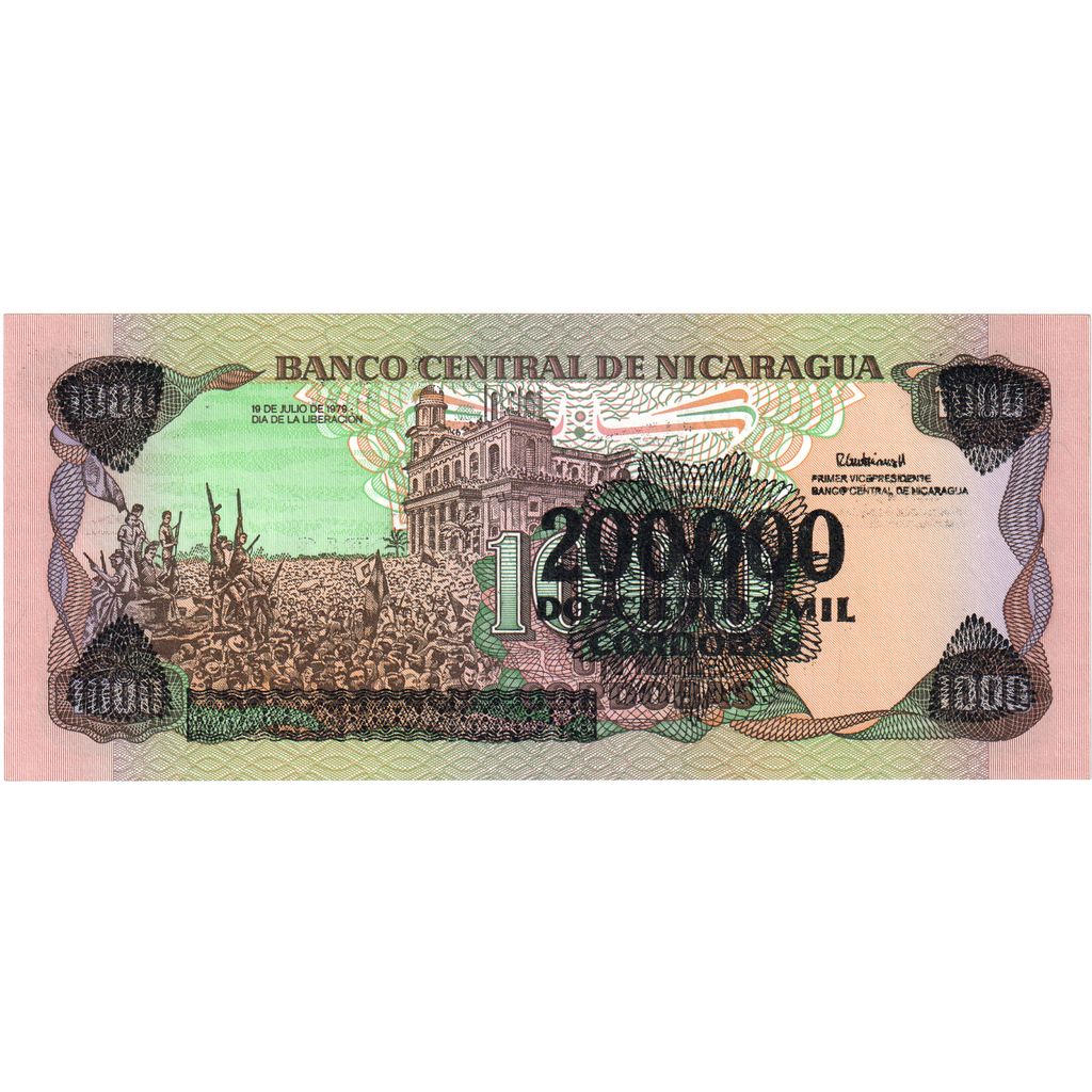 Nikaragua,
200,
000 Kordobas na 1000 Kordoba