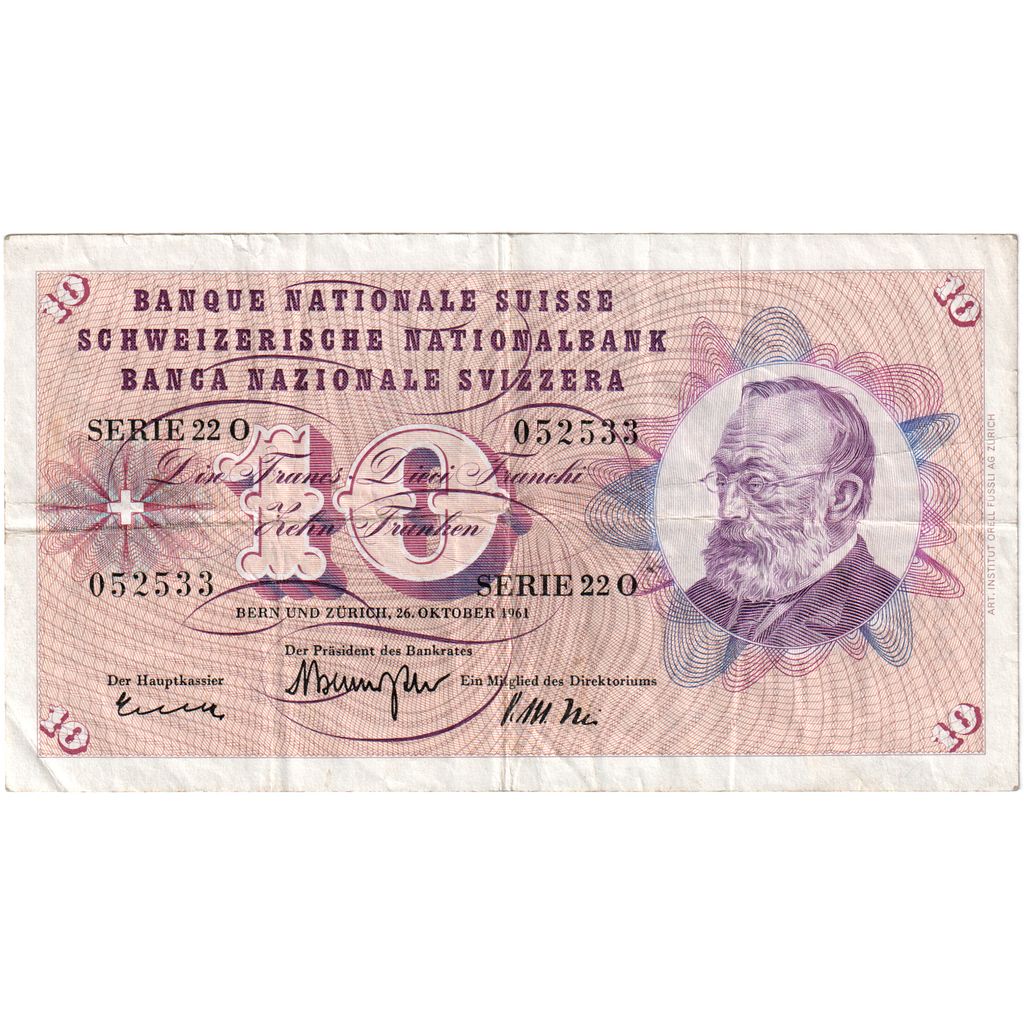Szwajcaria,
10 Frankena,
26.10.1964