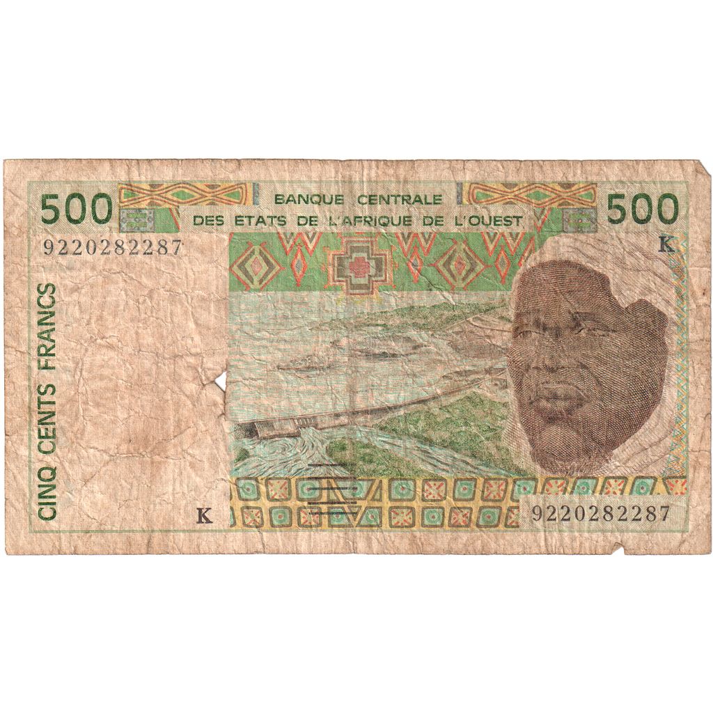 Państwa Afryki Zachodniej,
500 franków,
VF(20-25)