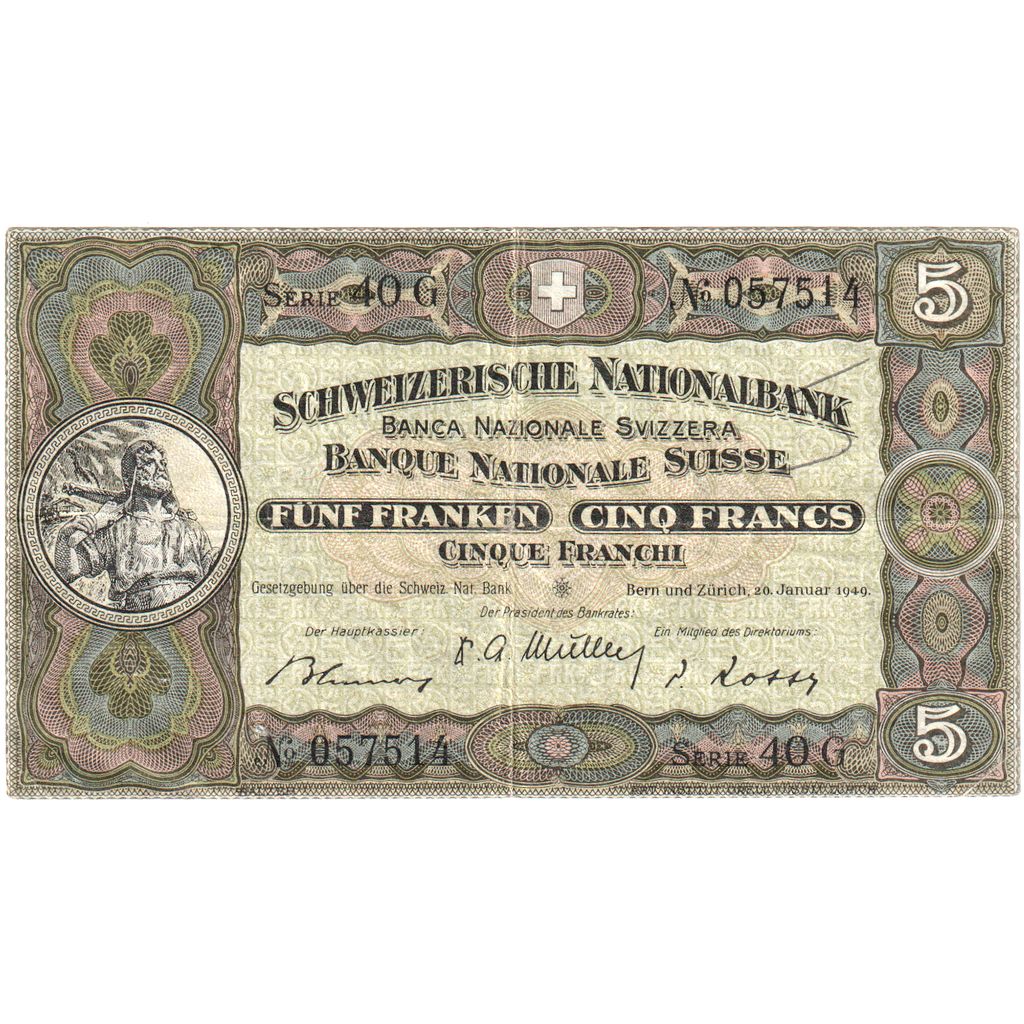 Szwajcaria,
5 Frankena,
20.01.1949