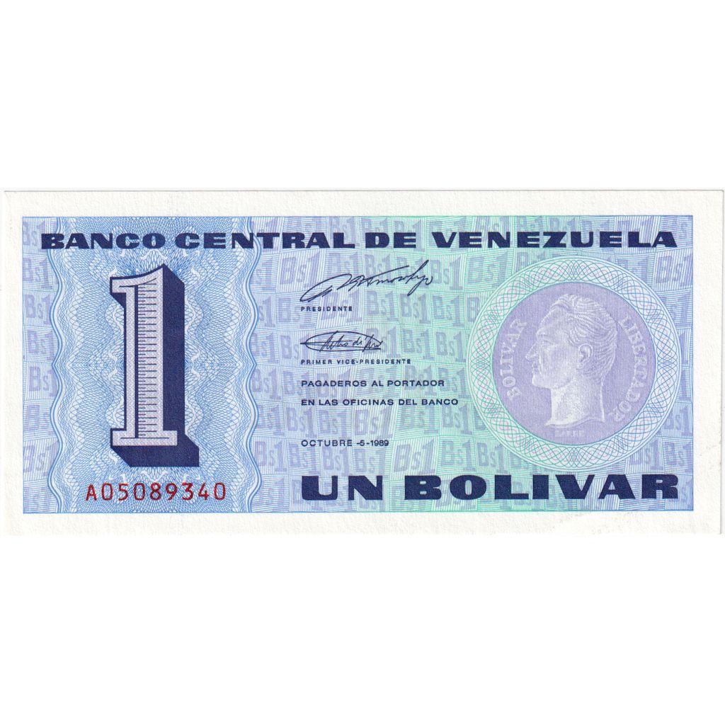 Wenezuela,
1 Boliwar,
1989-10-05