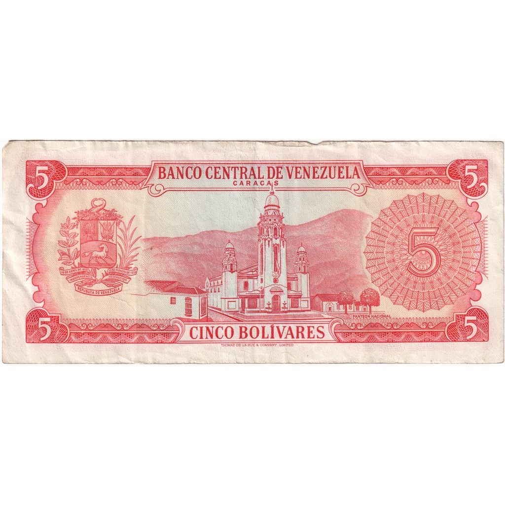 Wenezuela,
5 boliwarów,
29.01.1974