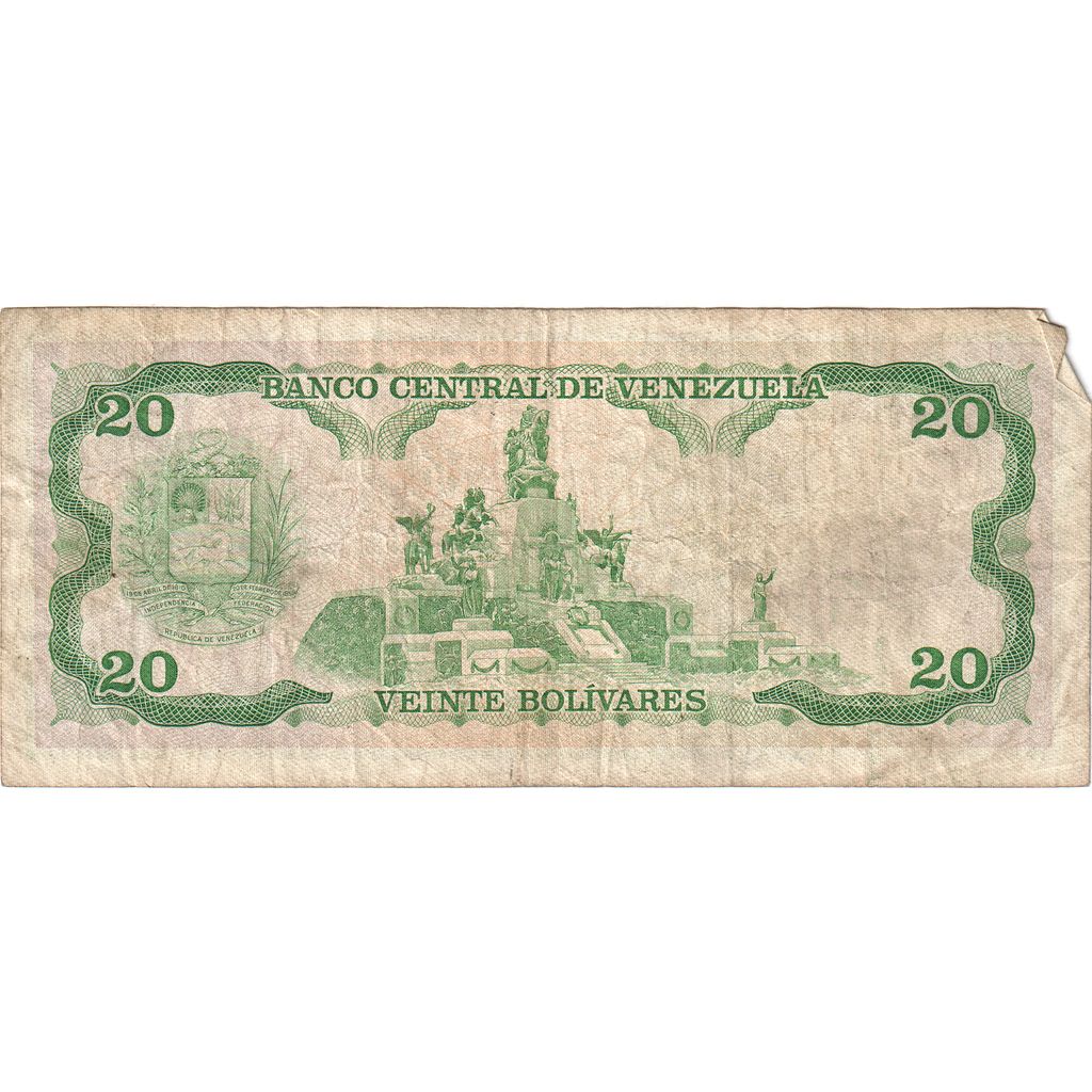 Wenezuela,
20 boliwarów,
1989-09-07