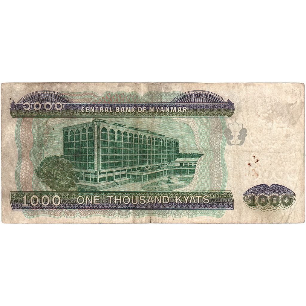 Myanmar,
1000 Kiatów,
VF(20-25)