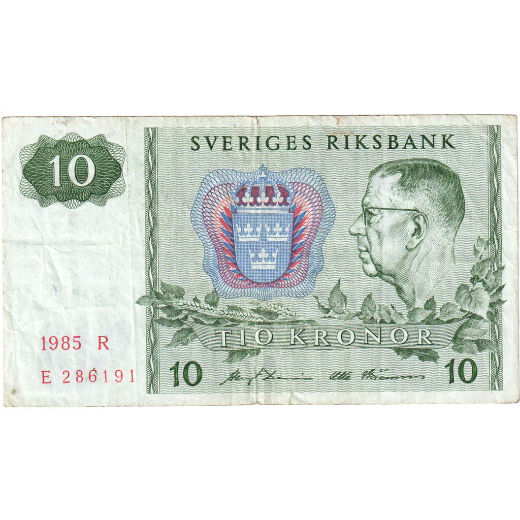 Szwecja,
10 koron,
1984