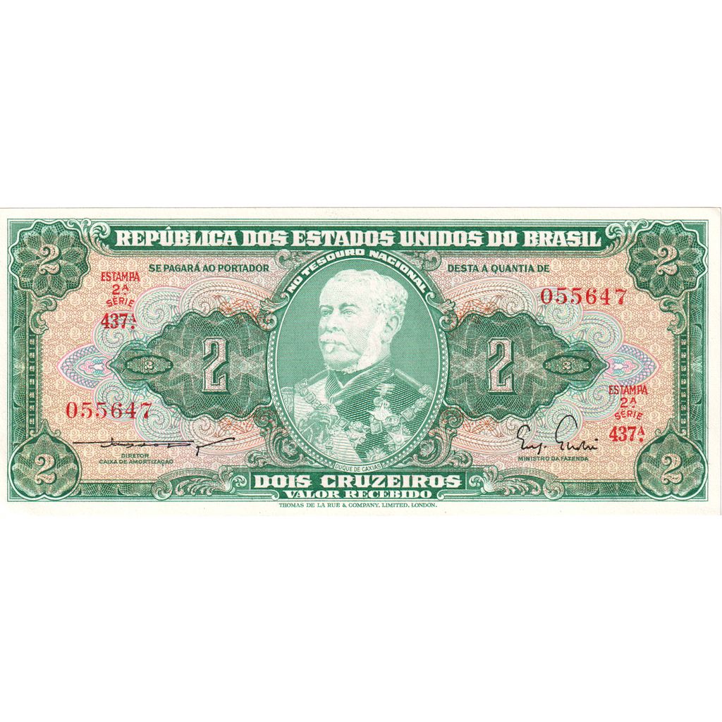 Brazylia,
2 Cruzeiros,
UNC(63)