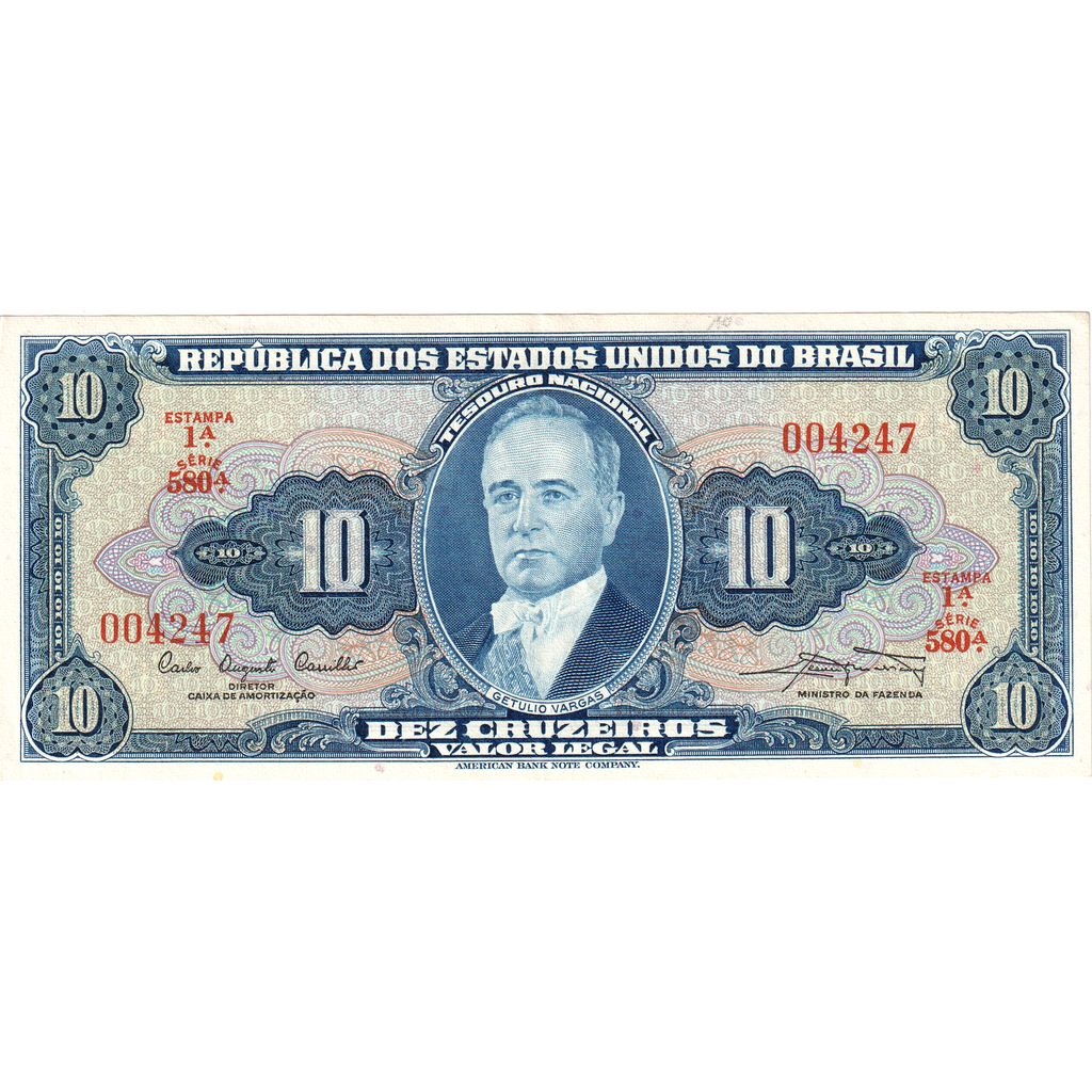 Brazylia,
10 Cruzeirów,
UNC(63)