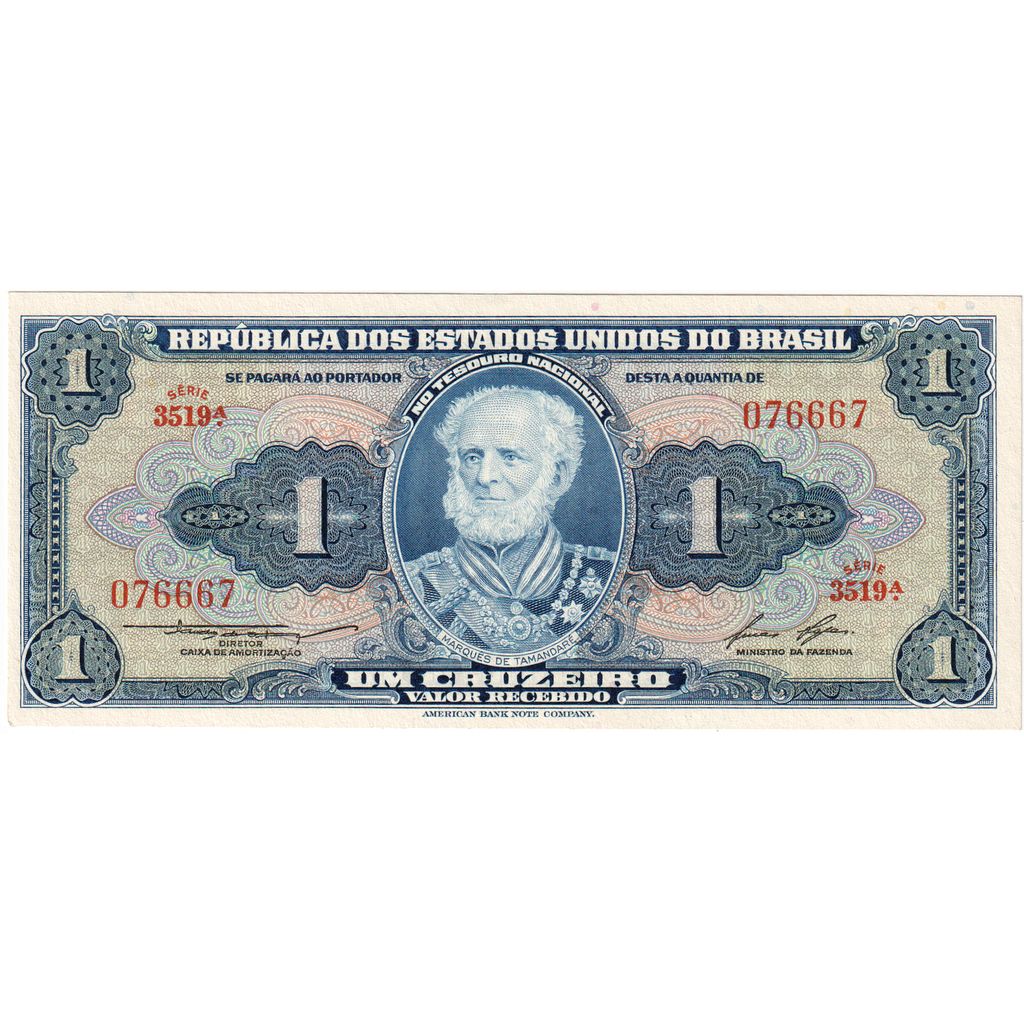 Brazylia,
1 Cruzeiro,
UNC(65-70)