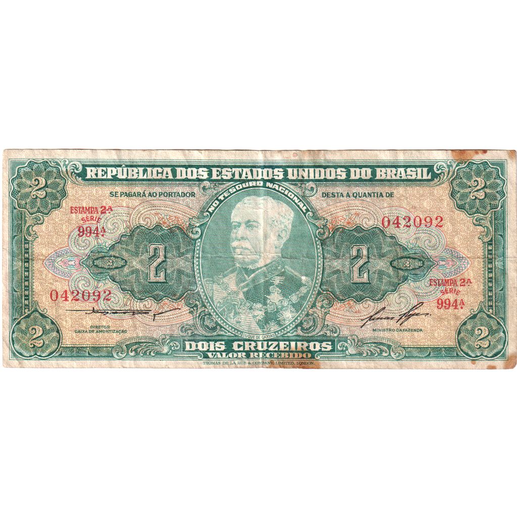 Brazylia,
2 Cruzeiros,
VF(30-35)